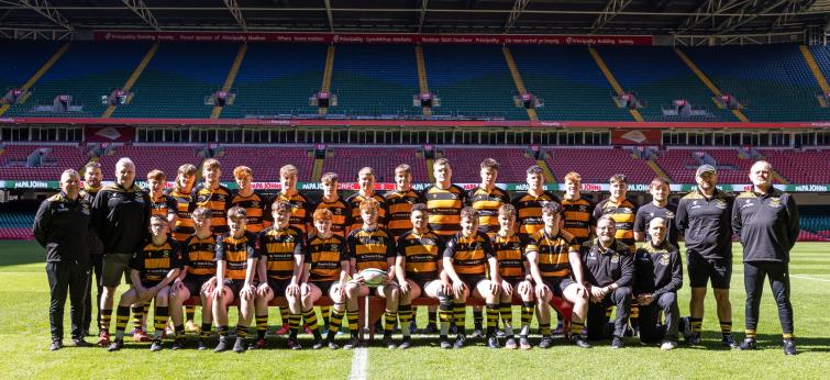 Llangwm Youth pictured before the final at the Principality Stadium